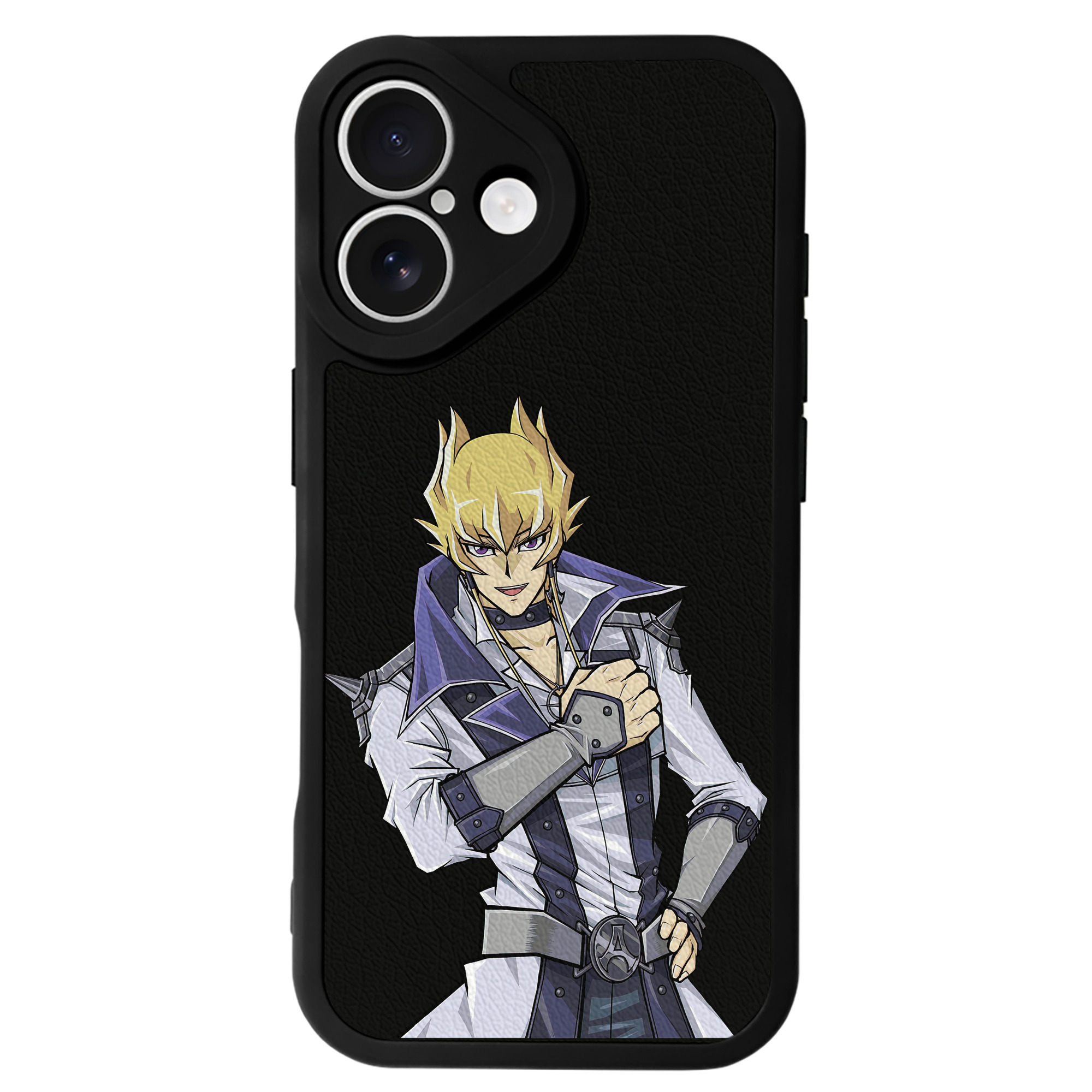 （画像用） 遊☆戯☆王 Yu-Gi-Oh! 【iPhone 16シリーズ対応】シリコンスマホケース（レザー調） 材質：シリコン